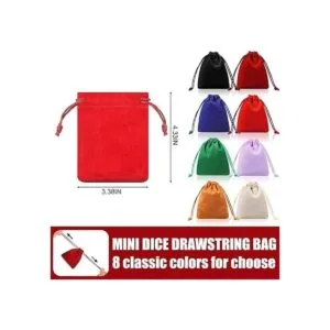 16 piezas mini bolsas de dados de terciopelo con cordón de_4