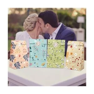 PartyTalk 48 bolsas florales para recuerdos de fiesta de_7