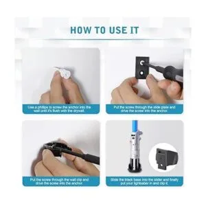 Lenink Paquete de 2 soportes de pared para sable de luz_5