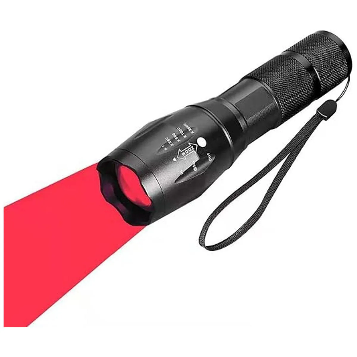 Linterna LED roja de un modo de 350 yardas de luz roja_1