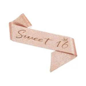 Banda y tiara de cumpleaños número 16 para niñas corona_2