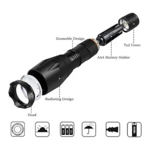 Linterna LED roja de un modo de 350 yardas de luz roja_3