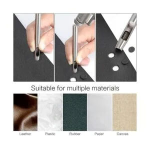 Perforadora de cuero 15 piezas de perforador hueco de_5