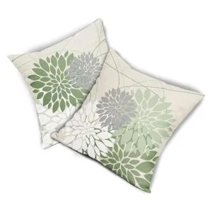 Juego de 2 fundas de almohada de dalia verde salvia de 18_3