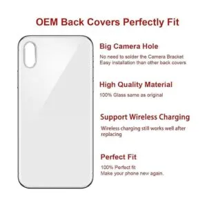 Perzework Reemplazo de vidrio trasero OEM para iPhone X de_2