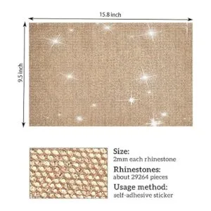 Woniutch Calcomanías grandes autoadhesivas con diamantes_3