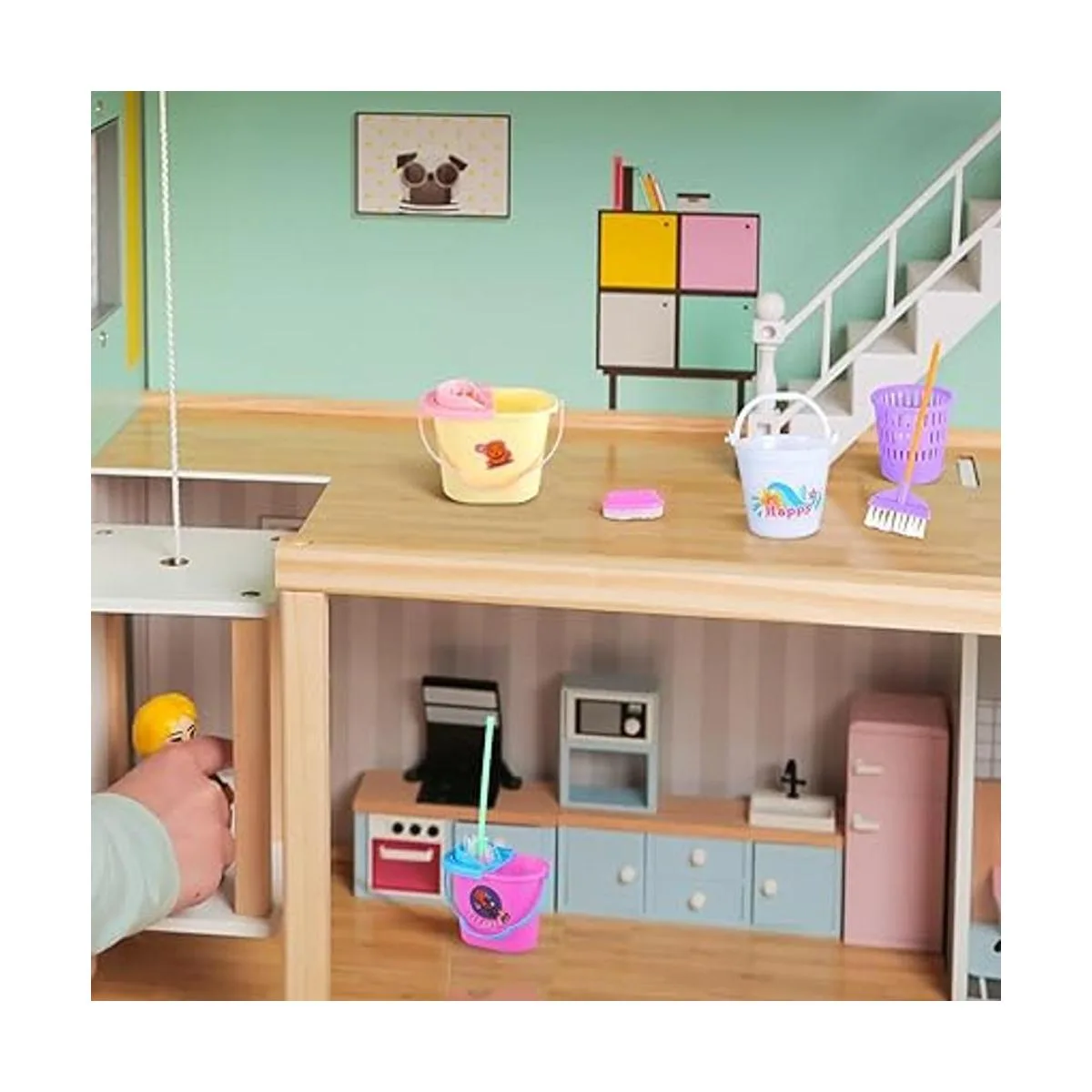 22 piezas de muñeca de cubo en miniatura suministros de_6