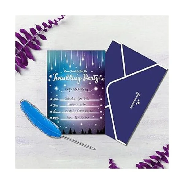 12 juegos de tarjetas de invitación de fiesta de estrella_3