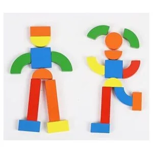 Juguetes de bloques magnéticos de madera bloques de_5