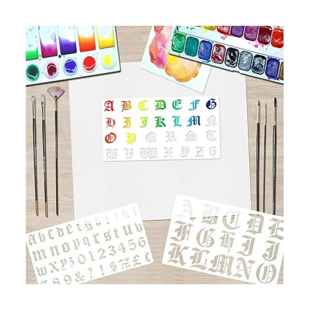 6 plantillas antiguas en inglés de 2 pulgadas plantillas_3