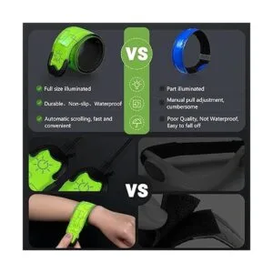 Simket Pulseras LED mejoradas para correr paquete de 2_3