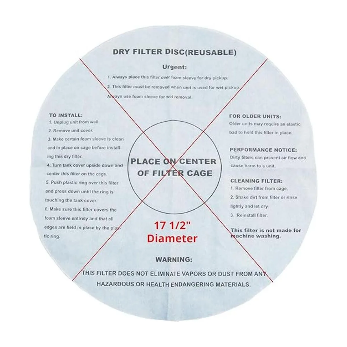 ALL PARTS ETC. Funda de filtro de espuma para aspiradora_3