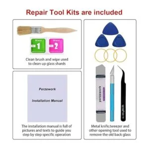 Perzework Reemplazo de vidrio trasero OEM para iPhone X de_5