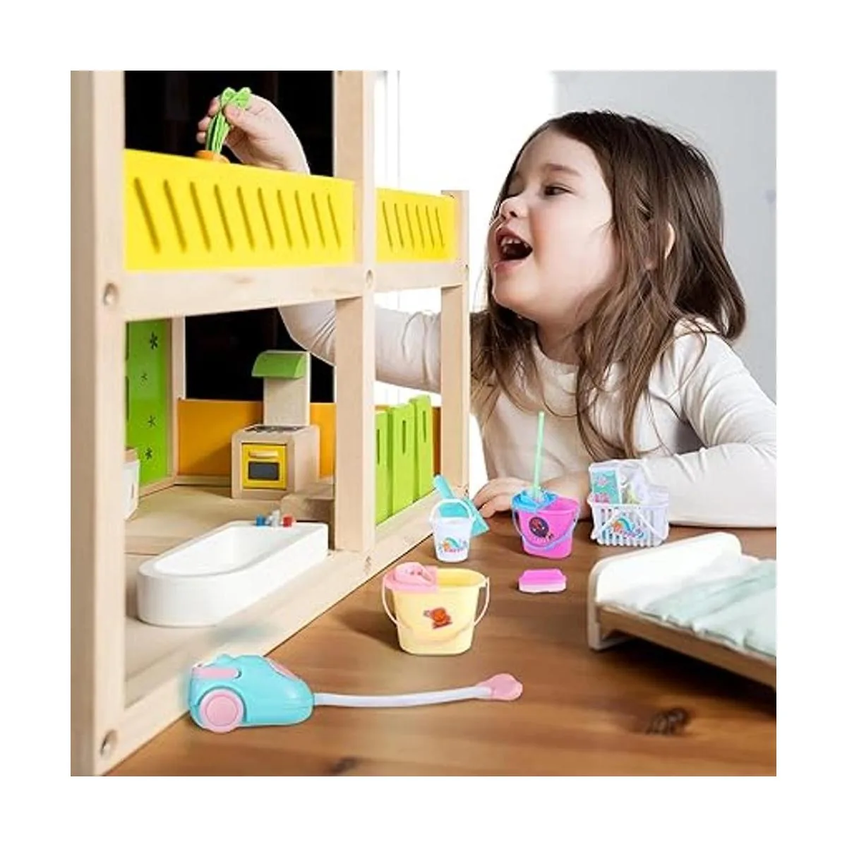 22 piezas de muñeca de cubo en miniatura suministros de_7