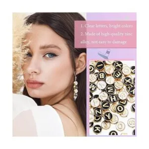 114 cuentas de aleación esmaltada del alfabeto de 0.31_3