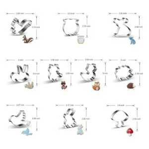 Woodland Juego de cortadores de galletas de animales 10_2