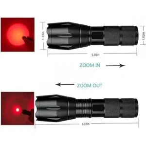 Linterna LED roja de un modo de 350 yardas de luz roja_2