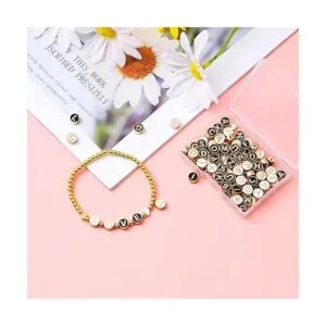 114 cuentas de aleación esmaltada del alfabeto de 0.31_6