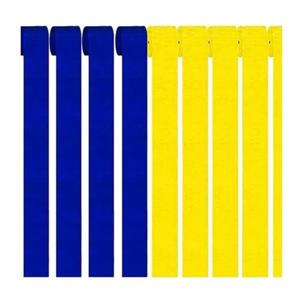ZOOYOO Serpentinas de fiesta azul marino y amarillo de 81_1