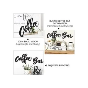 Huray Rayho Letrero de madera para barra de café de pared_2