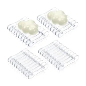 4 piezas de plástico para jabón bandeja de jabón para_1