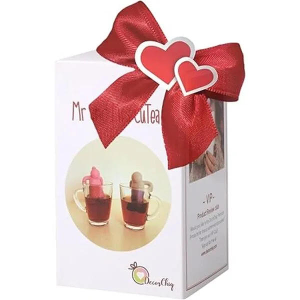 Bonito juego de regalo de infusor de té pareja de té de_6