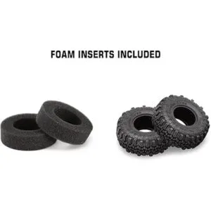 INJORA Neumáticos 1.0 de goma suave para automóvil SCX24_5