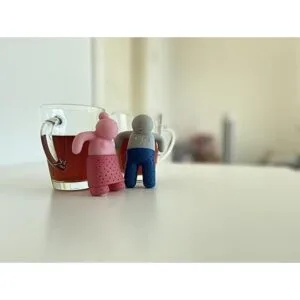 Bonito juego de regalo de infusor de té pareja de té de_7