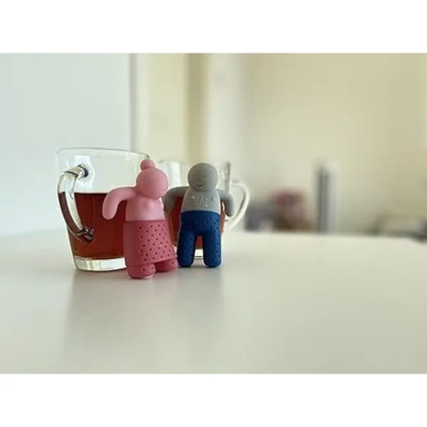 Bonito juego de regalo de infusor de té pareja de té de_7