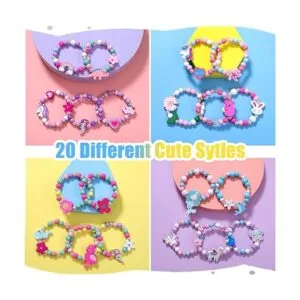 JOTIKO Pulseras de cuentas de 20 unidades para niñas_3