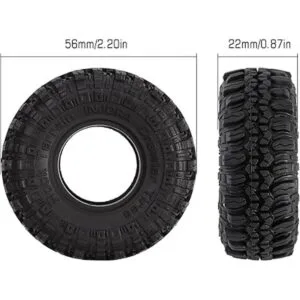 INJORA Neumáticos 1.0 de goma suave para automóvil SCX24_2