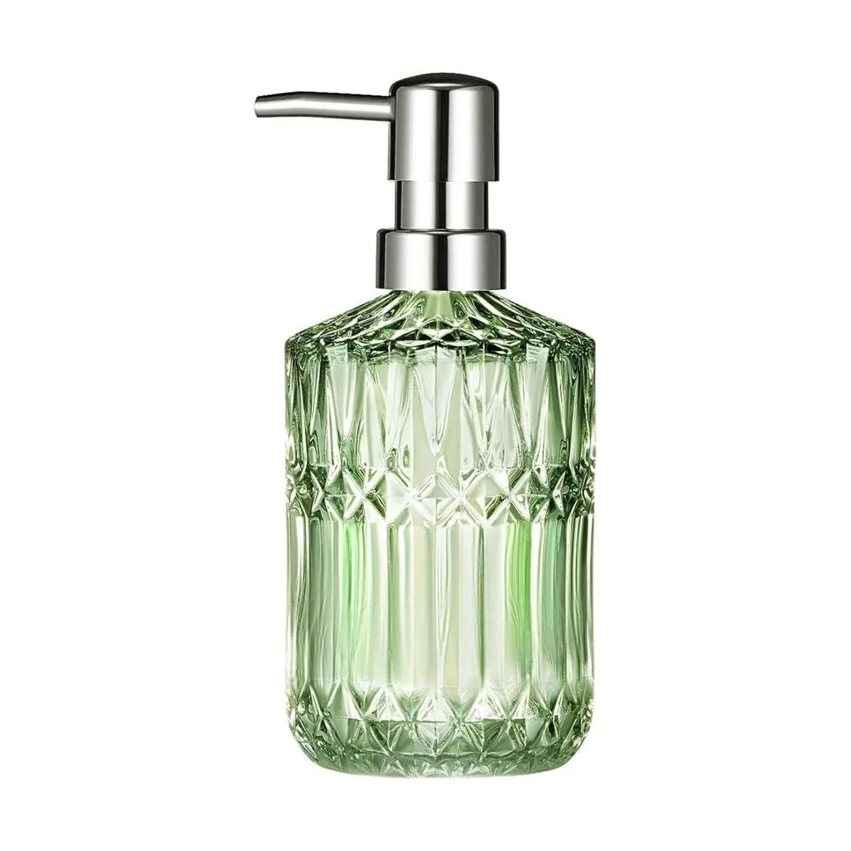 TISUZXCV Diamond Design Dispensador de jabón de vidrio_1