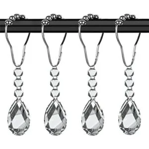 Yuiviot Anillos de gancho para cortina de ducha con gemas_1