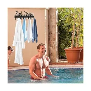 Ganchos para toallas de piscina para baño soporte de_4