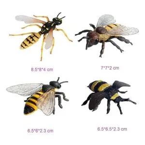 FLORMOON 4 figuras de abeja de abeja de abeja de juguete_2