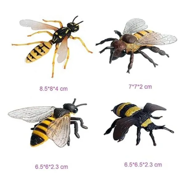 FLORMOON 4 figuras de abeja de abeja de abeja de juguete_2