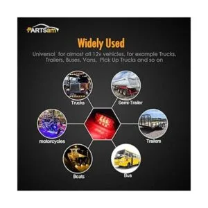 Oblong Luces laterales de 4x2 pulgadas. rojo 2XRed_7