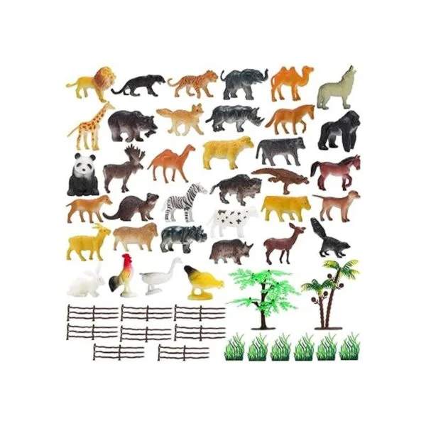 Juguetes de figuras de animales 52 piezas pequeñas mini_3