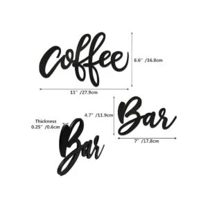 Huray Rayho Letrero de madera para barra de café de pared_3