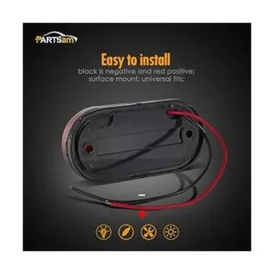 Oblong Luces laterales de 4x2 pulgadas. rojo 2XRed_5