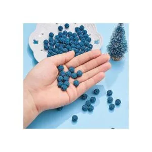 Pandahall 100 piezas de 0.394 in de circón azul Shamballa_4