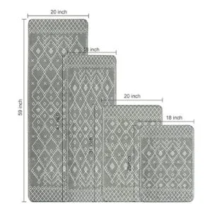 Uphome Alfombra de baño de 20 x 31 pulgadas color gris_5