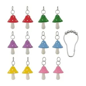 Ganchos decorativos para cortina de ducha de hongos para_6