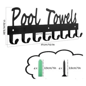 Ganchos para toallas de piscina para baño soporte de_2