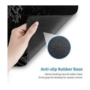 Alfombrilla de mouse negra de anime grande extendida The_7