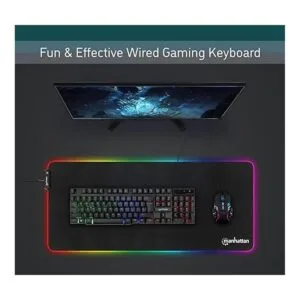 Manhattan Teclado de membrana con cable para juegos con_2