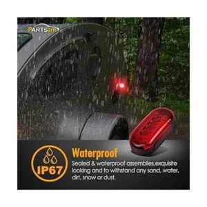 Oblong Luces laterales de 4x2 pulgadas. rojo 2XRed_6