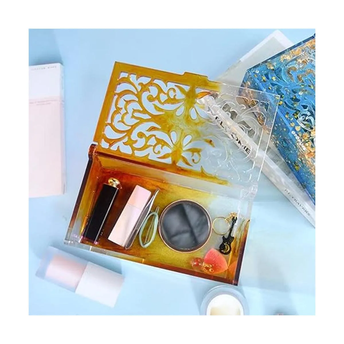 RESIN GO Moldes de resina para caja de dominó contenedor_5