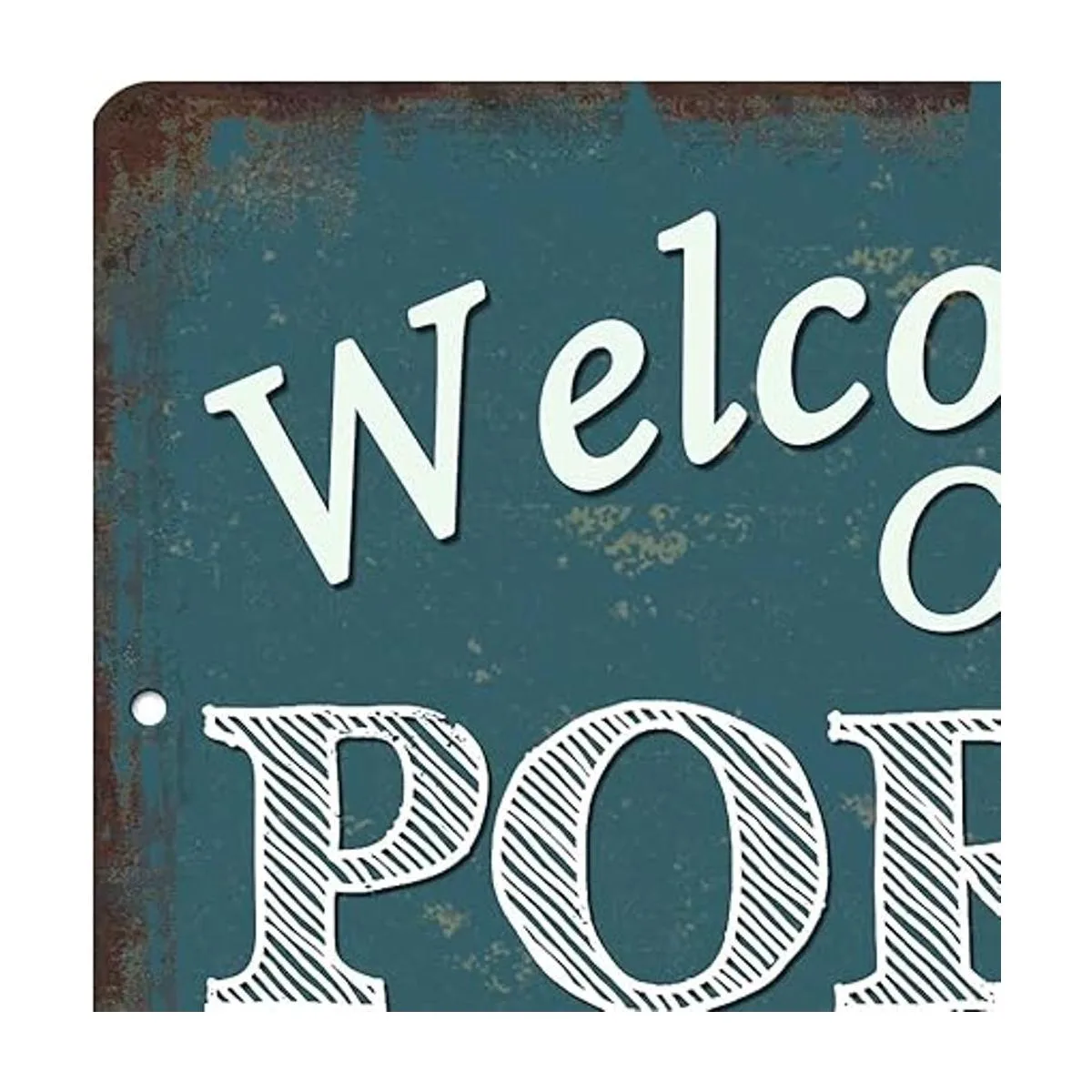 Letrero de bienvenida a nuestro porche para decoración de_5