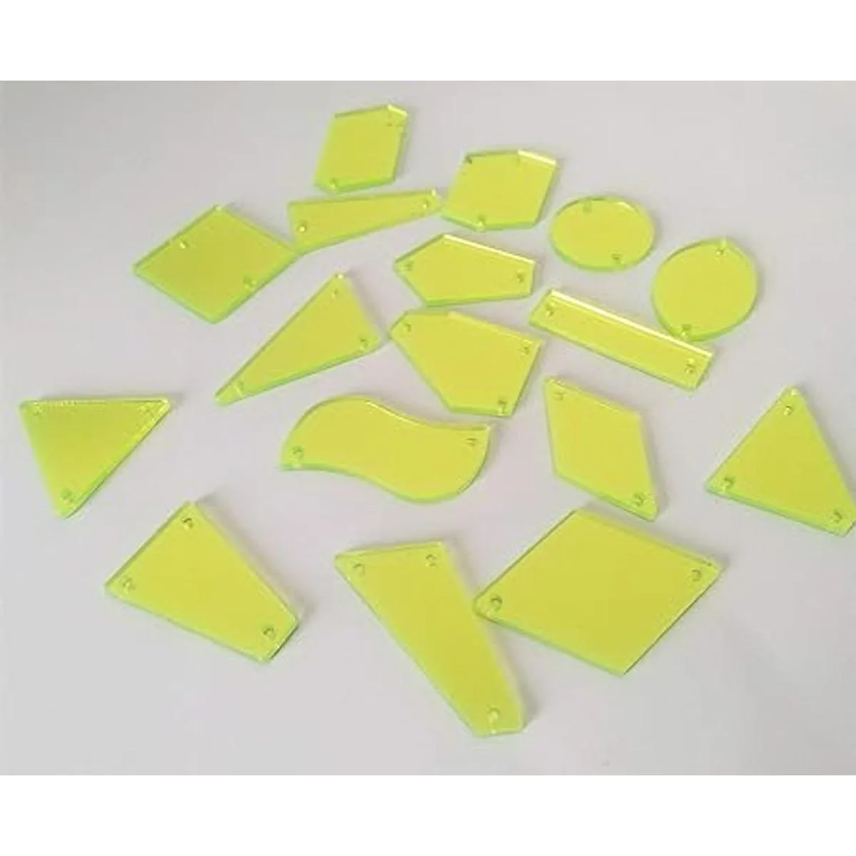 Espejo de acrílico amarillo neón para coser y coser con_2